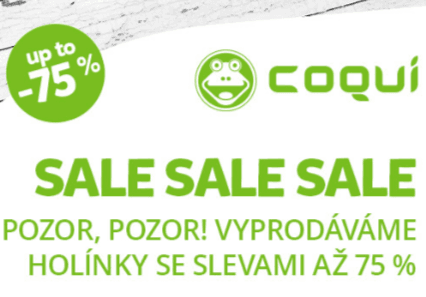 Sleva 75% na holínky Coqui