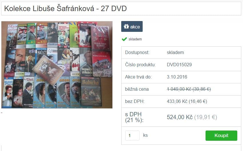Kolekce DVD (Libuše Šafránková)