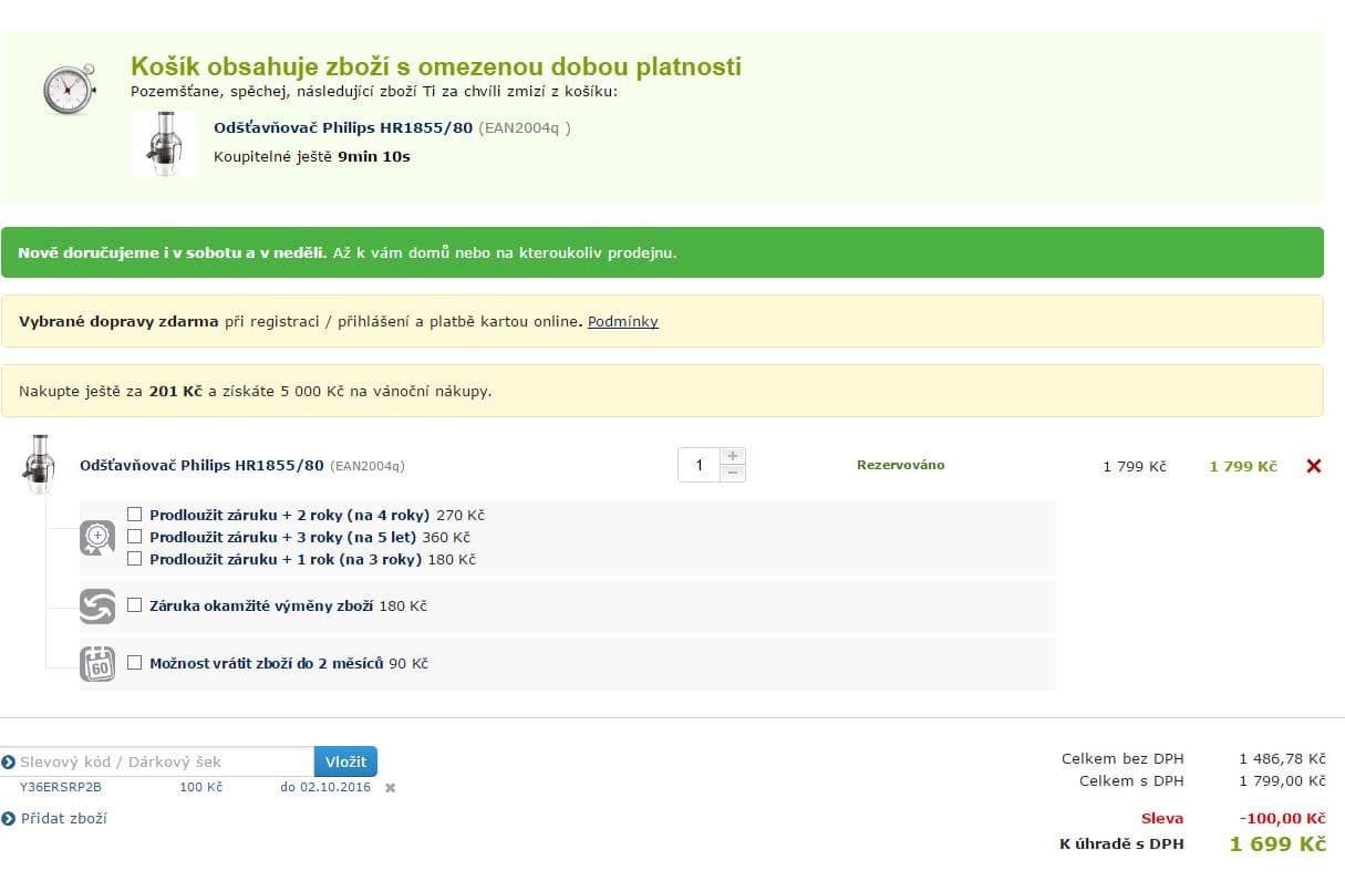Odšťavňovač Philips nejlevněji