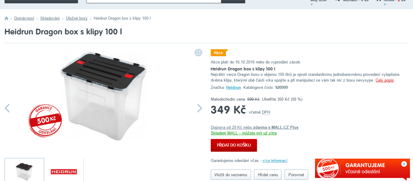 Úložný box Heidrun, 100 litrů