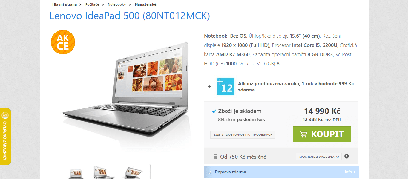 Lenovo, i5, 2,8GHz, 8GB RAM, 4GB grafika