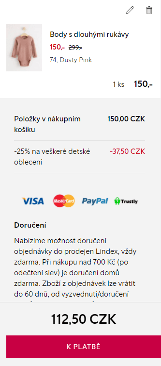 Sleva 25% na dětskou kolekci Lindex