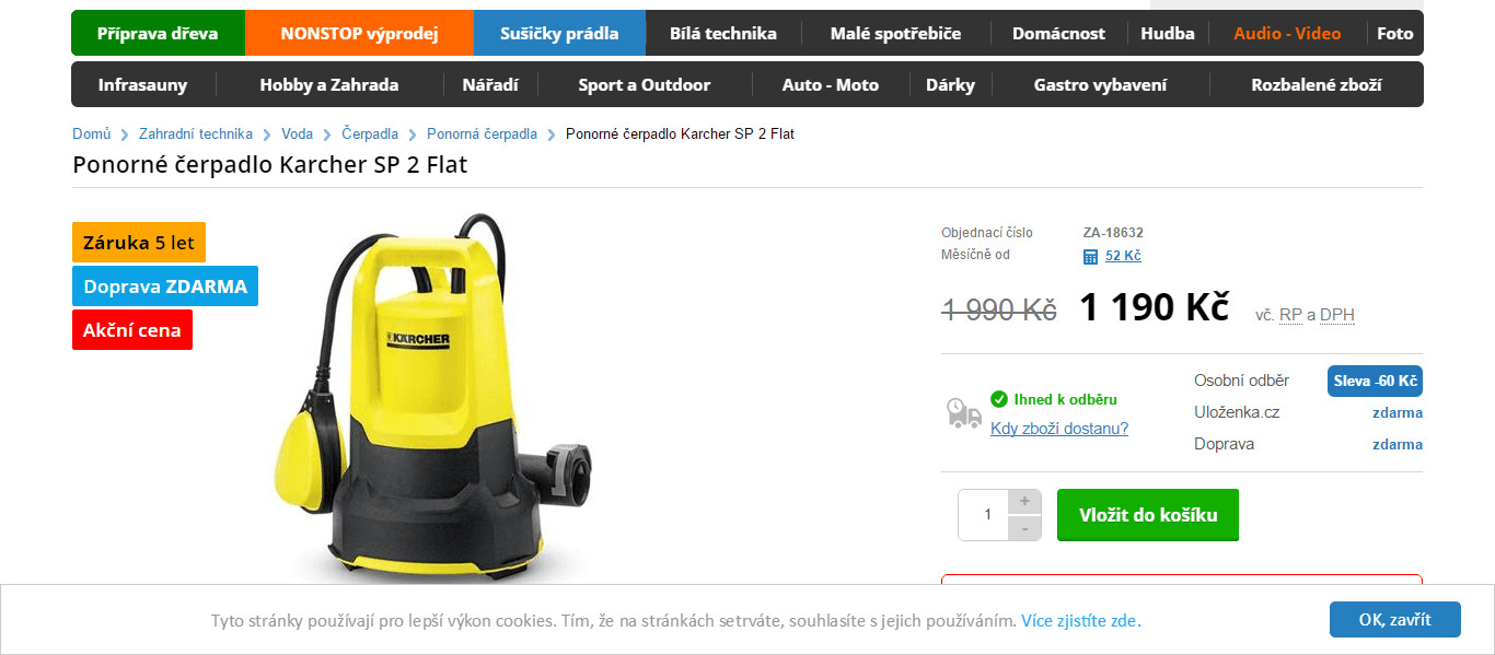 Ponorné čerpadlo KÄRCHER SP 2 Flat