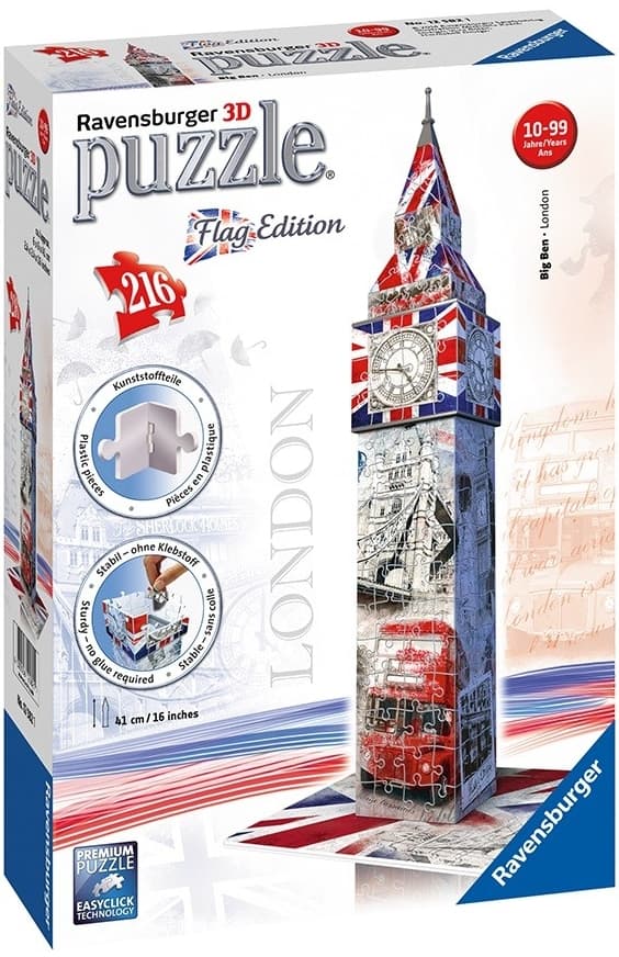 3D puzzle Ravensburger Big Ben, 219 dílů