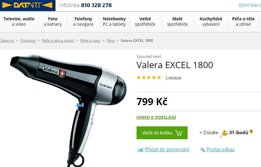 Fén Valera 1800 Excel