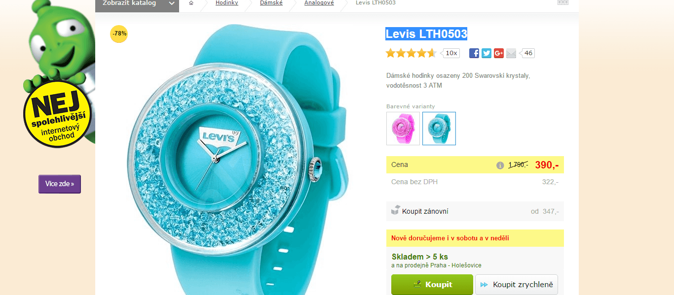 Dámské hodinky Levi's + Swarovski