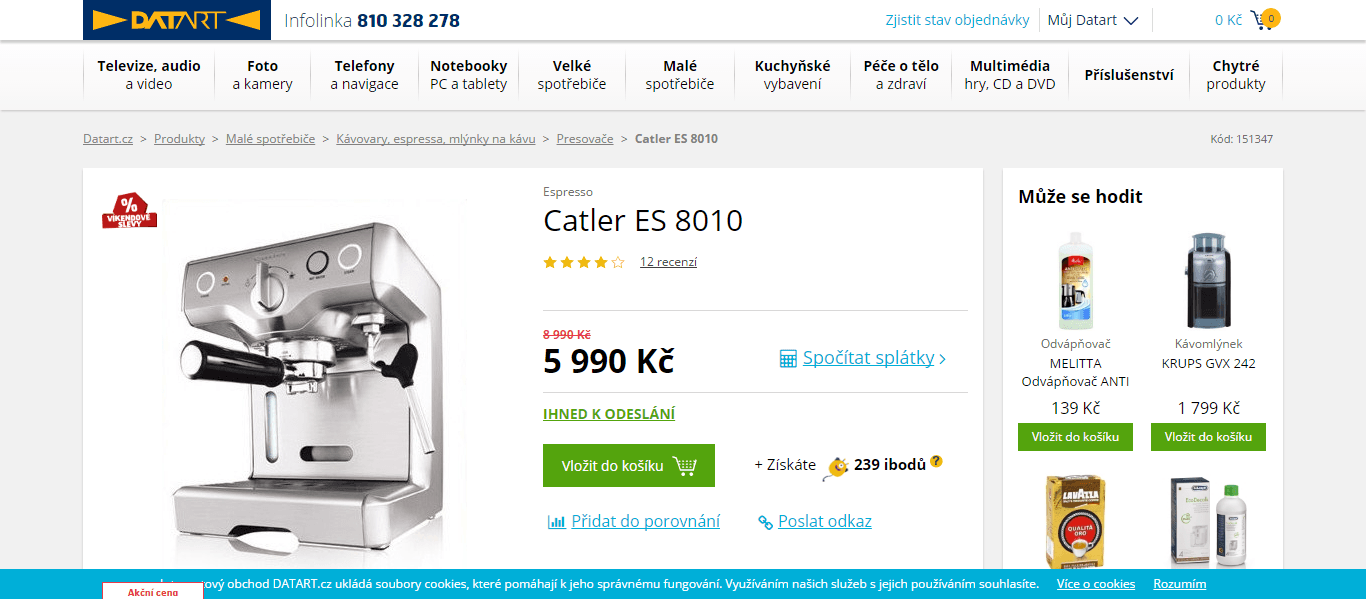 Espresso Catler ES 8010 + dárek