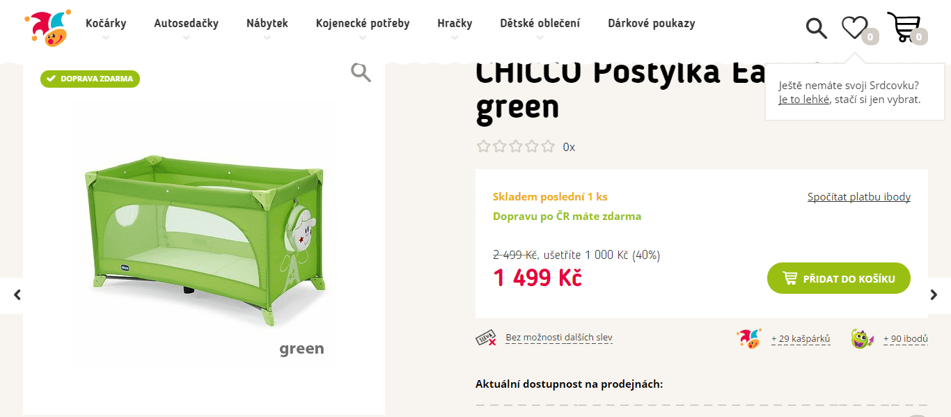 Cestovní postýlka Chicco Easy Sleep zelená