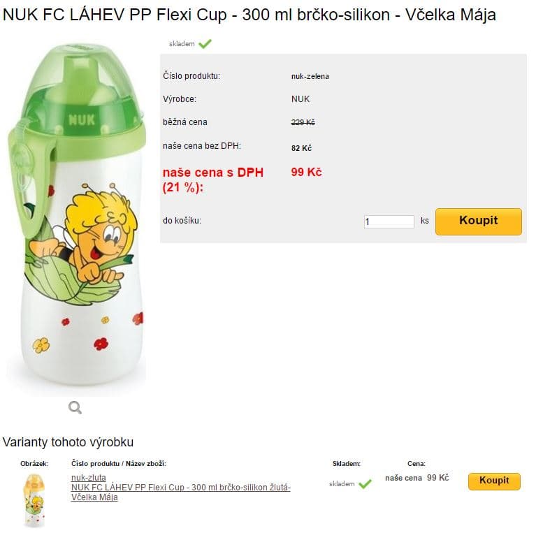 Nuk First Choice 300 ml Včelka Mája
