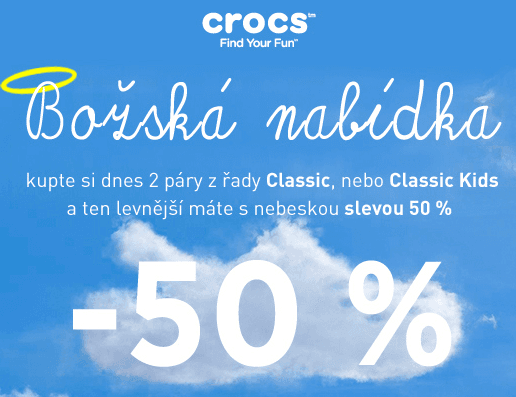 Crocs Classics - sleva 50% na druhý pár