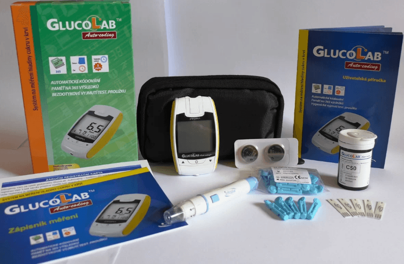 Glukometr GlucoLab s 25testovacími proužky