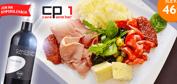 Tapas talíř + láhev vína