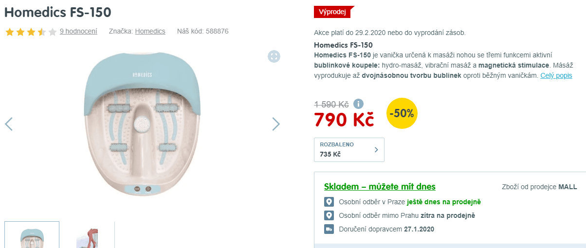 Bublinková masáž HoMEDICS 3v1