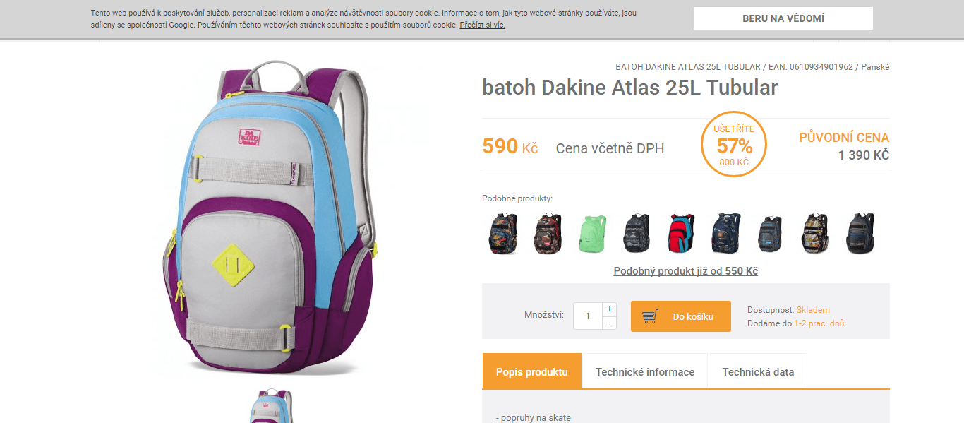 Batoh Dakine Atlas Tubular 25L