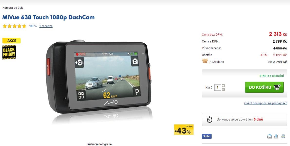 Autokamera MIO MiVue 638 Touch