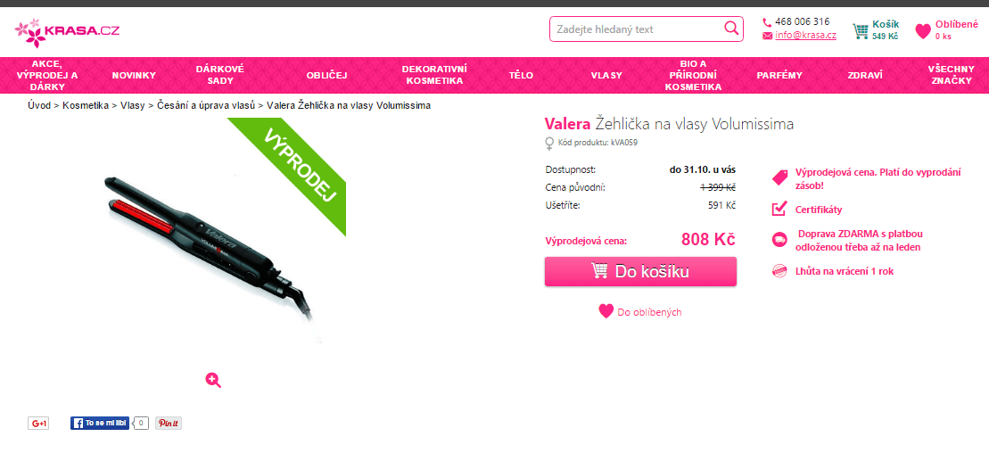 Velký výprodej eshopu Krasa.cz