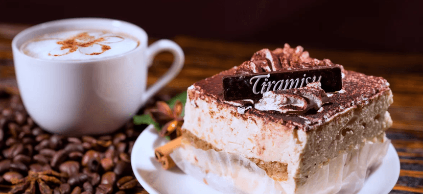 Káva a tiramisu
