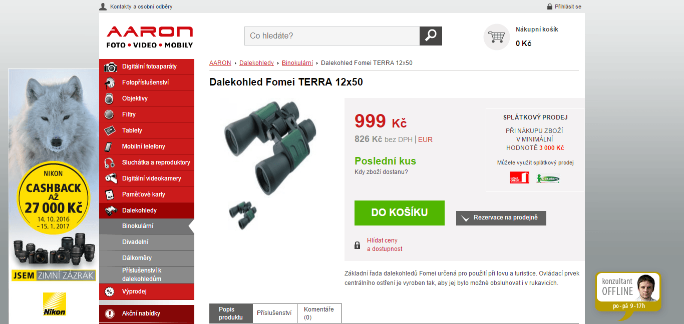 Dalekohled Fomei Terra 12x50 