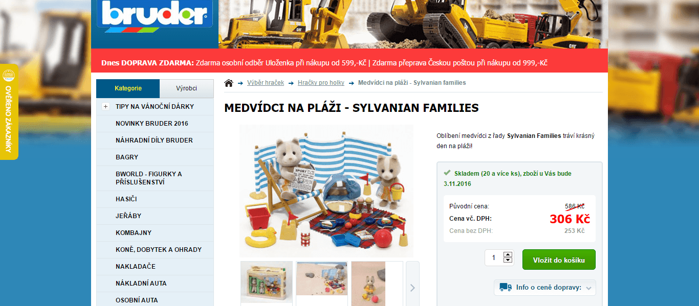 Sylvanian Families Medvídci na pláži