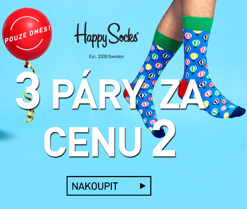 Kup si 3 Happy Socks, zaplatíš jen 2