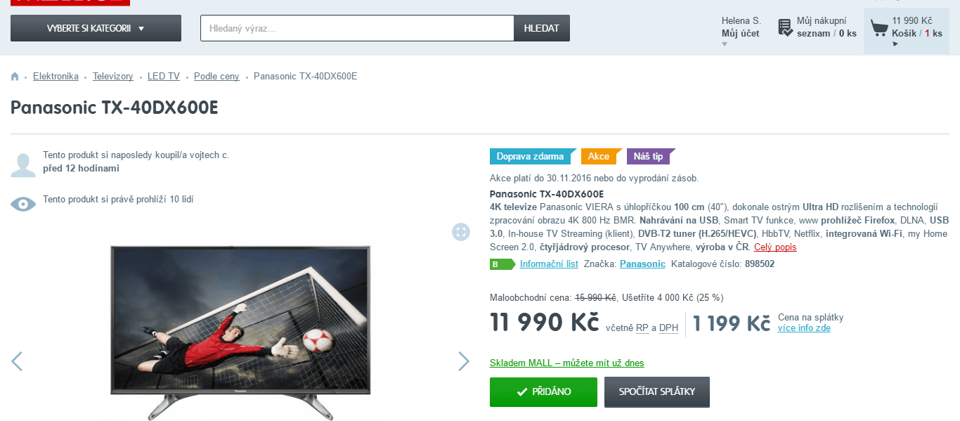 Ultra HD TV, Smart, 100 cm, Panasonic