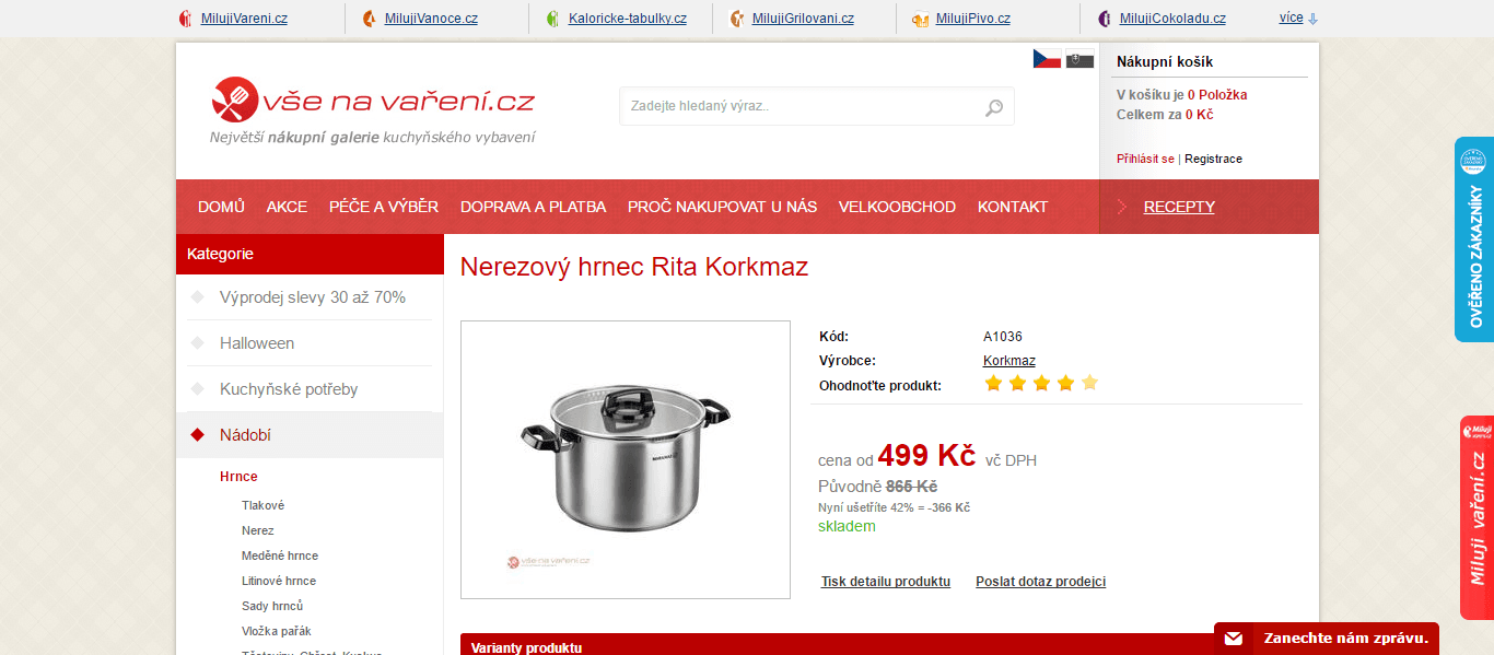 Nerez hrnec Korkmaz Rita 4,5 litrů