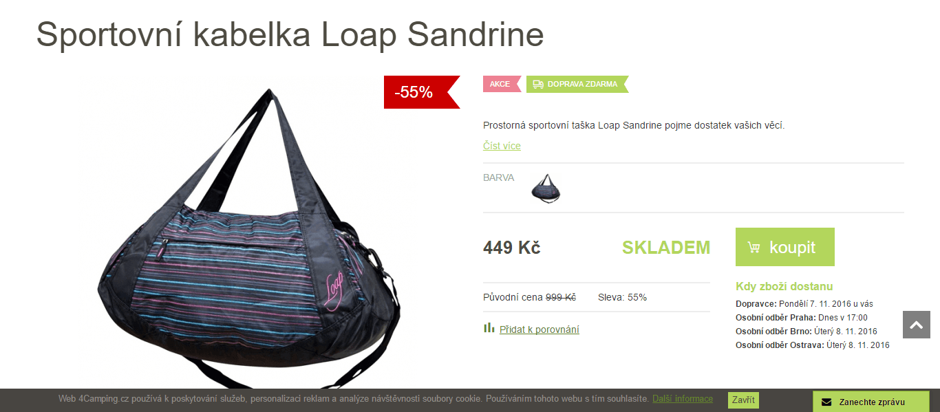 Dámská sportovní taška Loap + DZ