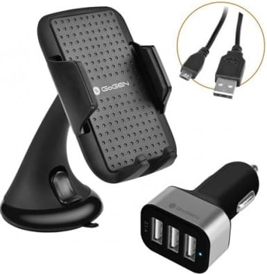 Držák do auta 4-5,7", nabíječka 3x USB, kabel