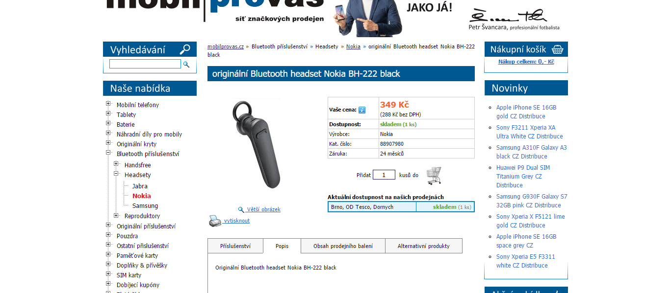 Bluetooth handsfree Nokia BH-222
