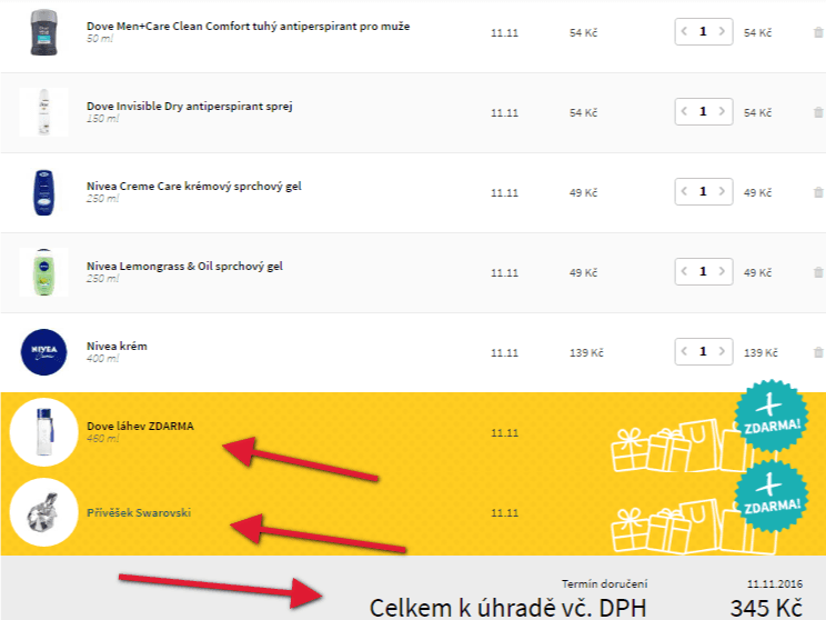 Láhev a Swarovski šperk zdarma k nákupu