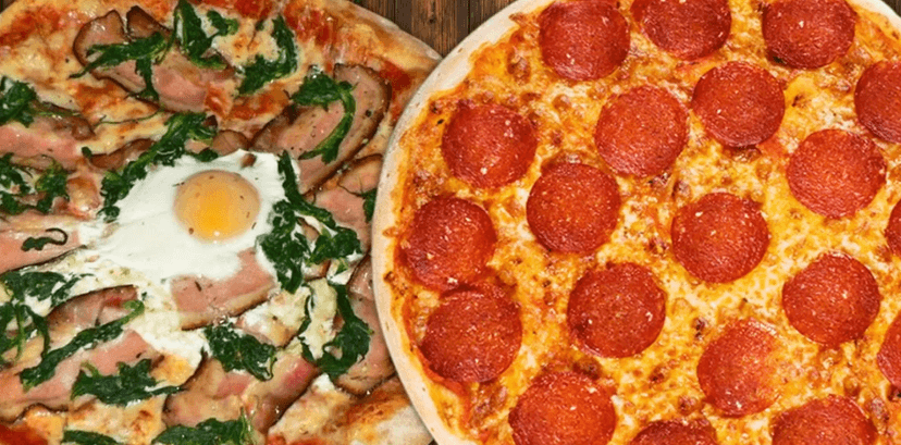 2 pizzy o průměru 31 cm