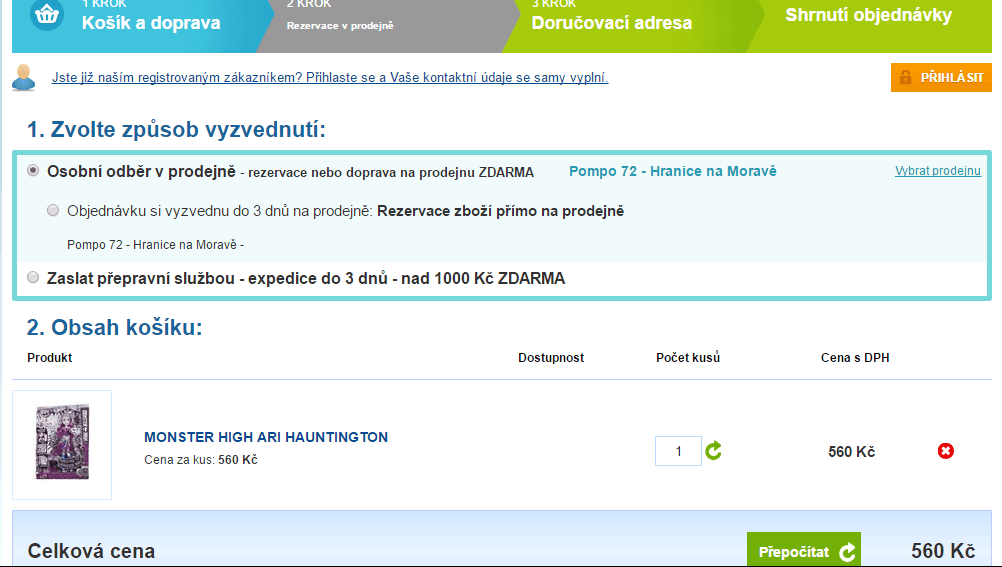 Mattel Monster High zpívající panenka Ari 