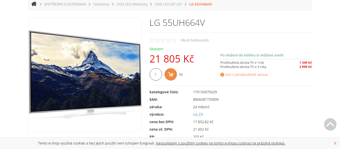 Ultra HD TV, Smart, 139 cm, LG