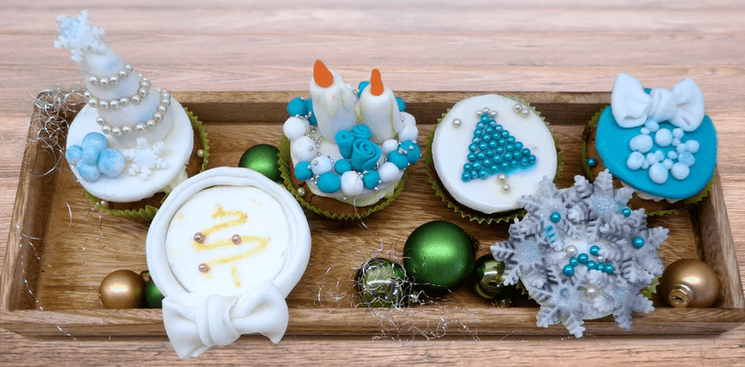 Vánoční cupcaky 6 ks v krabičce