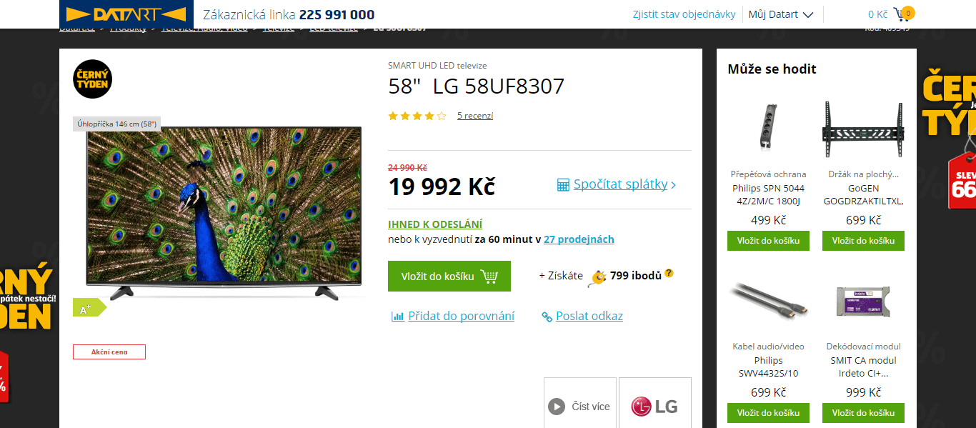 Ultra HD, Smart TV, 146 cm, LG
