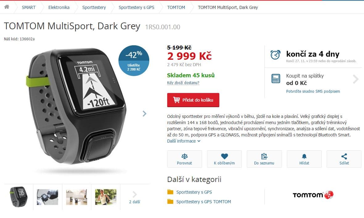 TOMTOM MultiSport sporttester