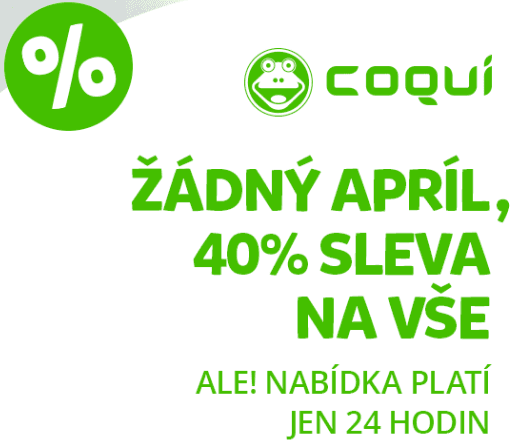 Sleva 40% na vše Coqui