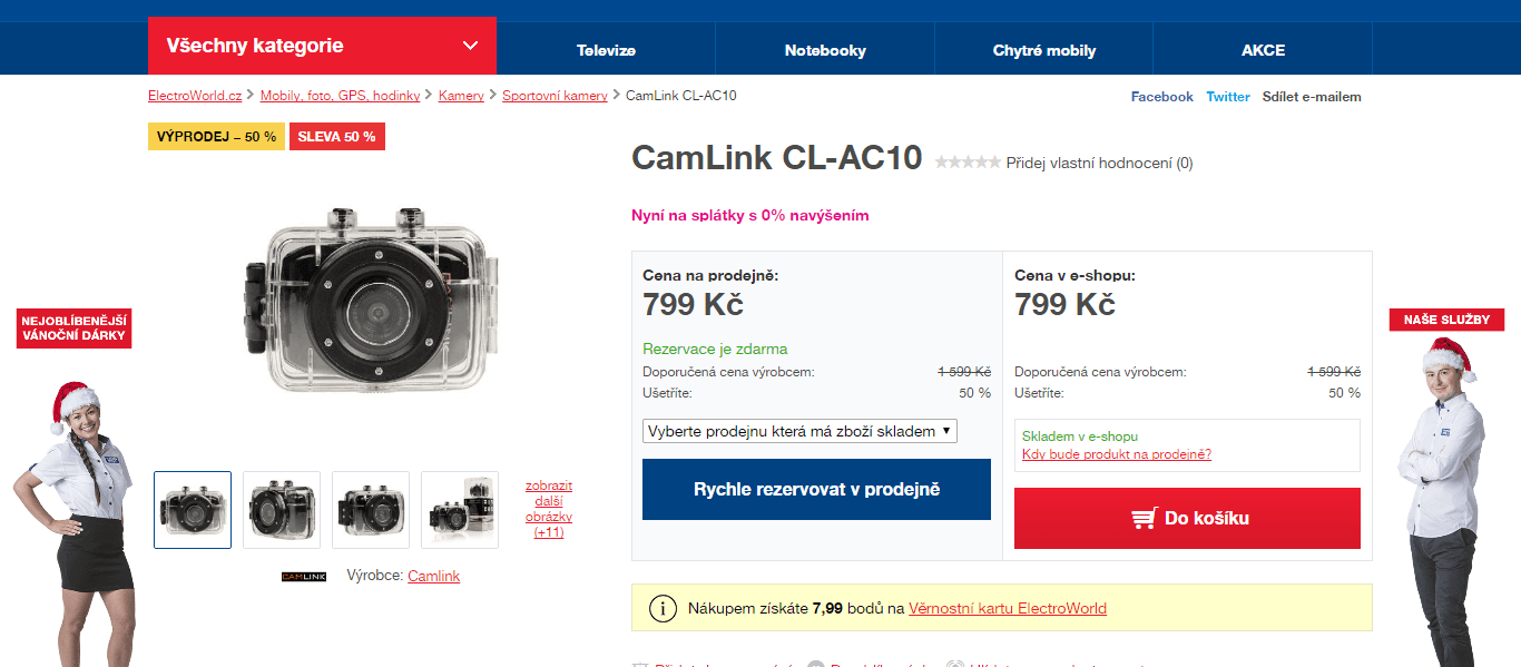 Akční kamera Camlink CL-AC10