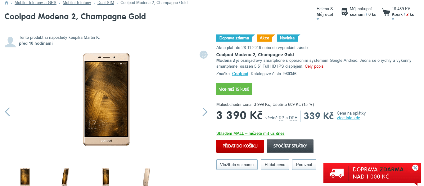Coolpad, 4x 1GHz, 2GB RAM, 5,5"