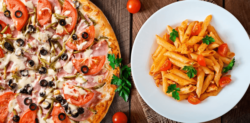 2x pizza nebo 2x těstoviny