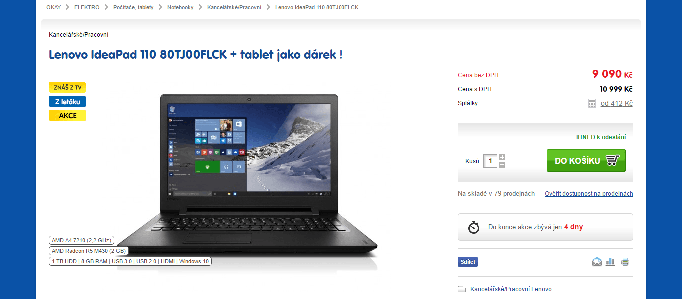 Lenovo, 2,2GHz, 8GB RAM, 2GB grafika
