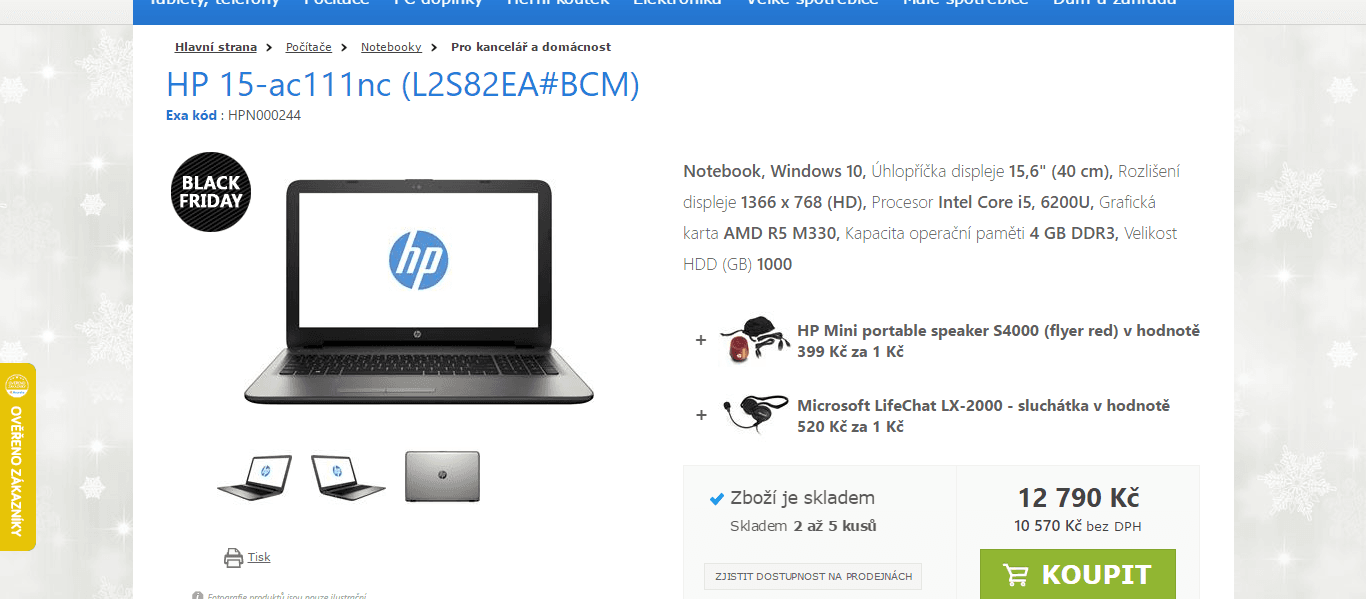 HP, i5, 2,8GHz, 4GB RAM, 2GB grafika