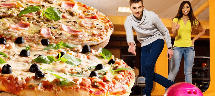 Dvě skvělé pizzy a hodina bowlingu