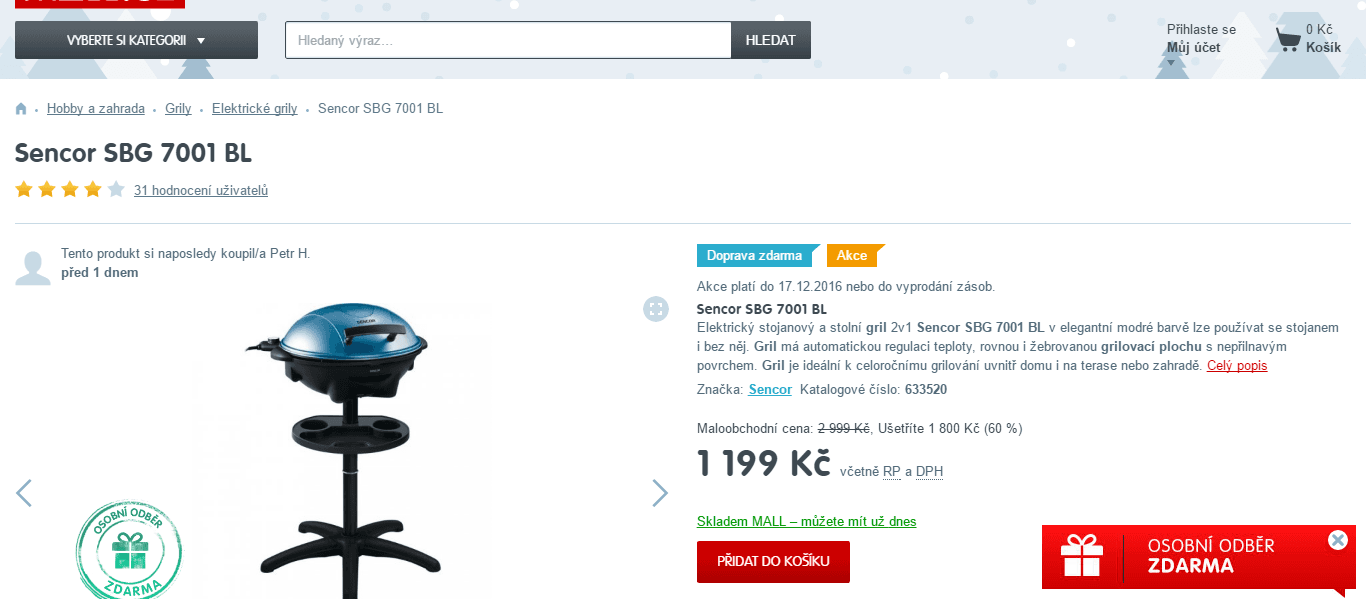 El, stojanový a stolní gril 2v1 Sencor 