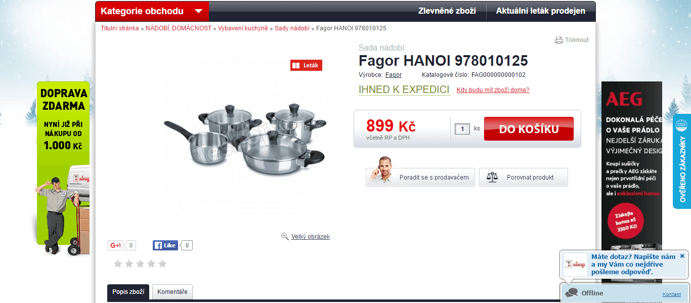 Sada 4 hrnců Fagor Hanoi