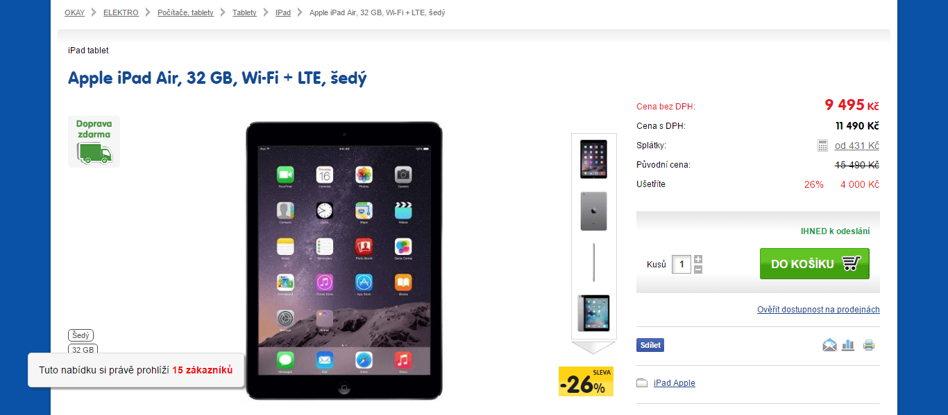 Apple iPad Air Wi-Fi+Cellular 32GB, LTE