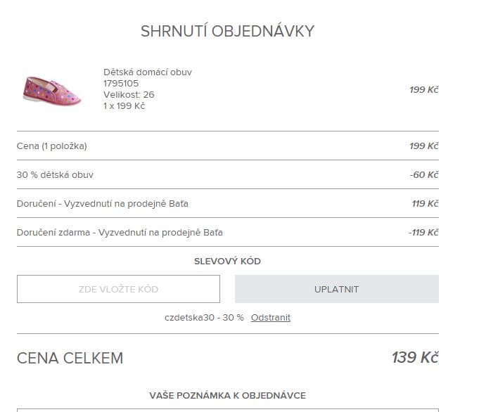 Baťa - sleva 30% na dětskou obuv