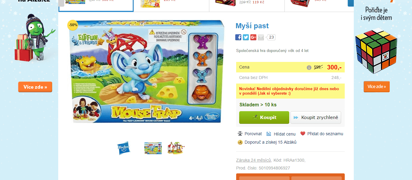 Hasbro Myší past - společenská hra