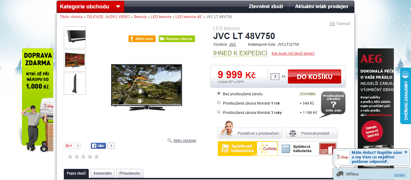 Full HD, LED TV, Smart, 122cm JVC