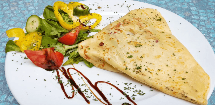 2× francouzské crêpes + 2× horké maliny se zmrzkou